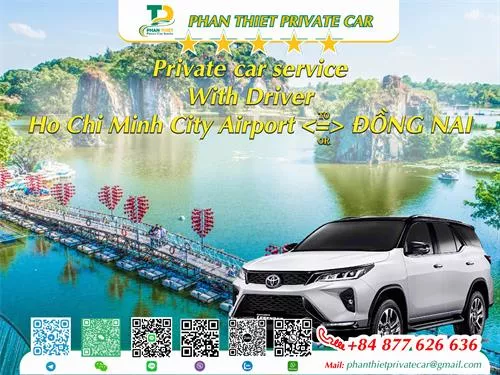 Car rental Ho Chi Minh City <=> Dong Nai (private car with driver)